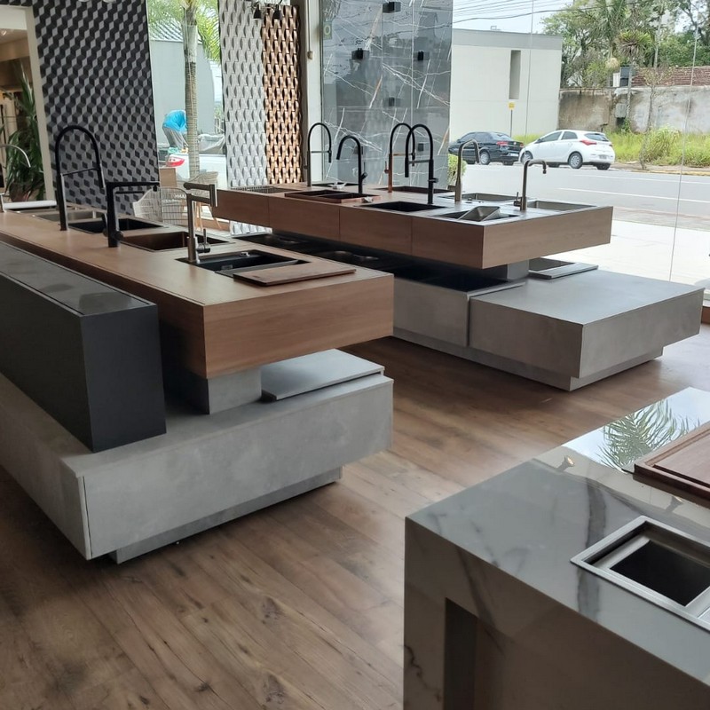 Montagem de showroom